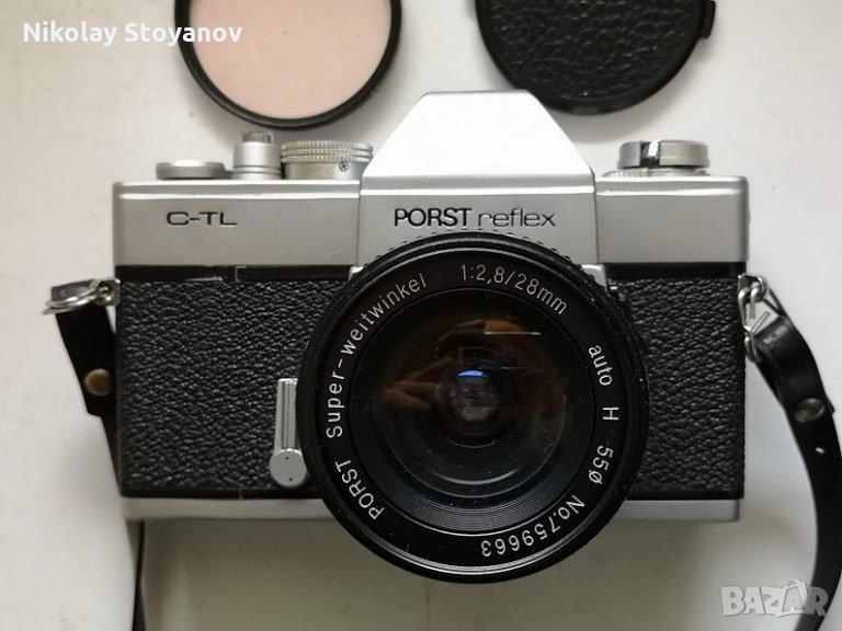 Фотоапарат PORST refluex с обектив PORST super-weitwinkel 1:2,8   f=28 мм  auto H - Резба - М42, снимка 1