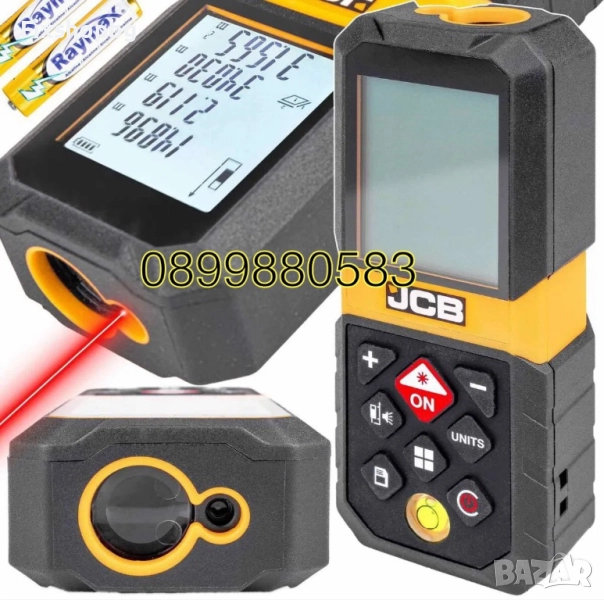 Лазерна ролетка с максимален обхват на измерване 65 метра JCB, снимка 1