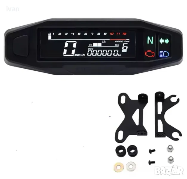 намаление универсално цифрово табло за измерване на скоростта на мотоциклет, снимка 1