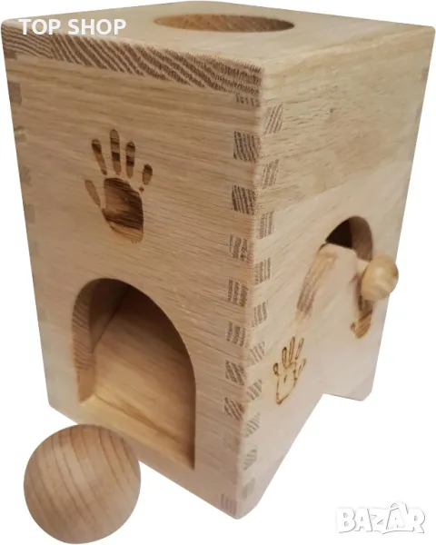 Дървена кутия за сортиране образователна играчка Монтесори за малки деца, снимка 1