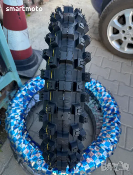 мотокрос гума 059 110/90-19 mx3.1   Жълта линия мека Soft, снимка 1