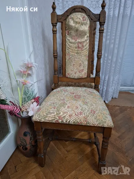 Ретро столове с дърворезба, снимка 1