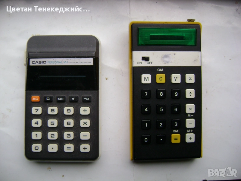 Продавам 2 броя ретро калкулатора Casio Personal M1 и ЕЛКА 105, снимка 1