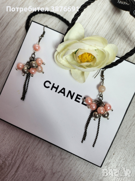 Луксозни обеци розови , снимка 1