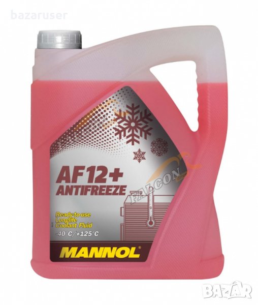 MANNOL-AF12+ антифриз (-40 ) 5л-червен -4012-5/211137, снимка 1