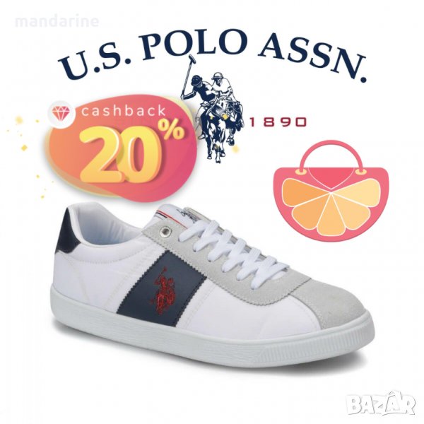ПРОМО 🍊 U.S. POLO® № 43 🍊 Оригинални спортно елегантни обувки с бродирано лого нови с кутия, снимка 1