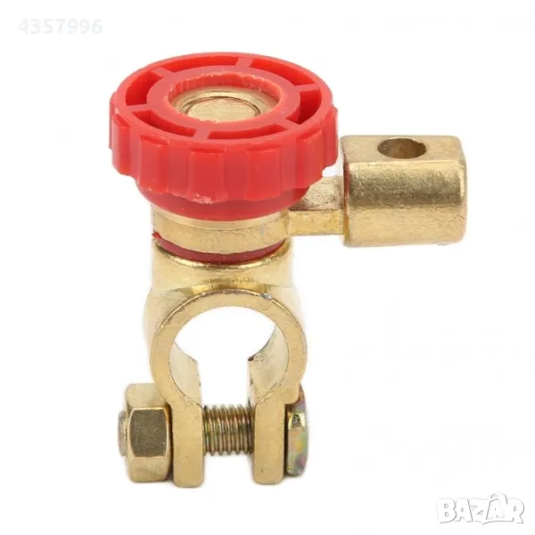 Клема за акумулатор 6 - 12V, Месинг, 400A, Червена , снимка 1