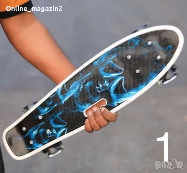 Скейтборд пениборд със светещи колела, снимка 1