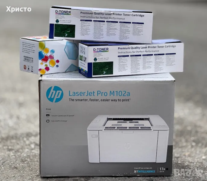 НОВ!!! Монохромен лазерен принтер HP laserjet pro M102A, А4, снимка 1