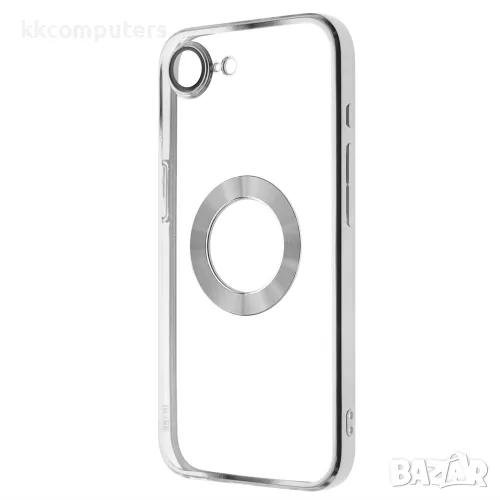 Калъф GLAM / Сребърна-рамка / за iPhone 16e Баркод : 3131885, снимка 1