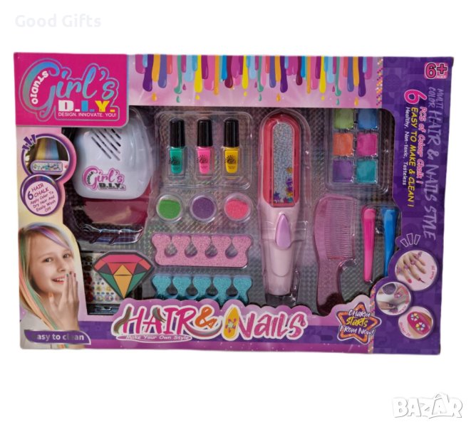 Детски комплект за маникюр и прически, снимка 1