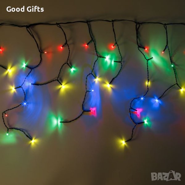 Коледни лампички Завеса, 200 LED, Многоцветни, снимка 1