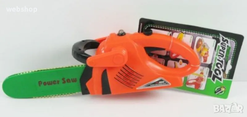 Детска играчка резачка за дърва, моторен трион на батерии, снимка 1