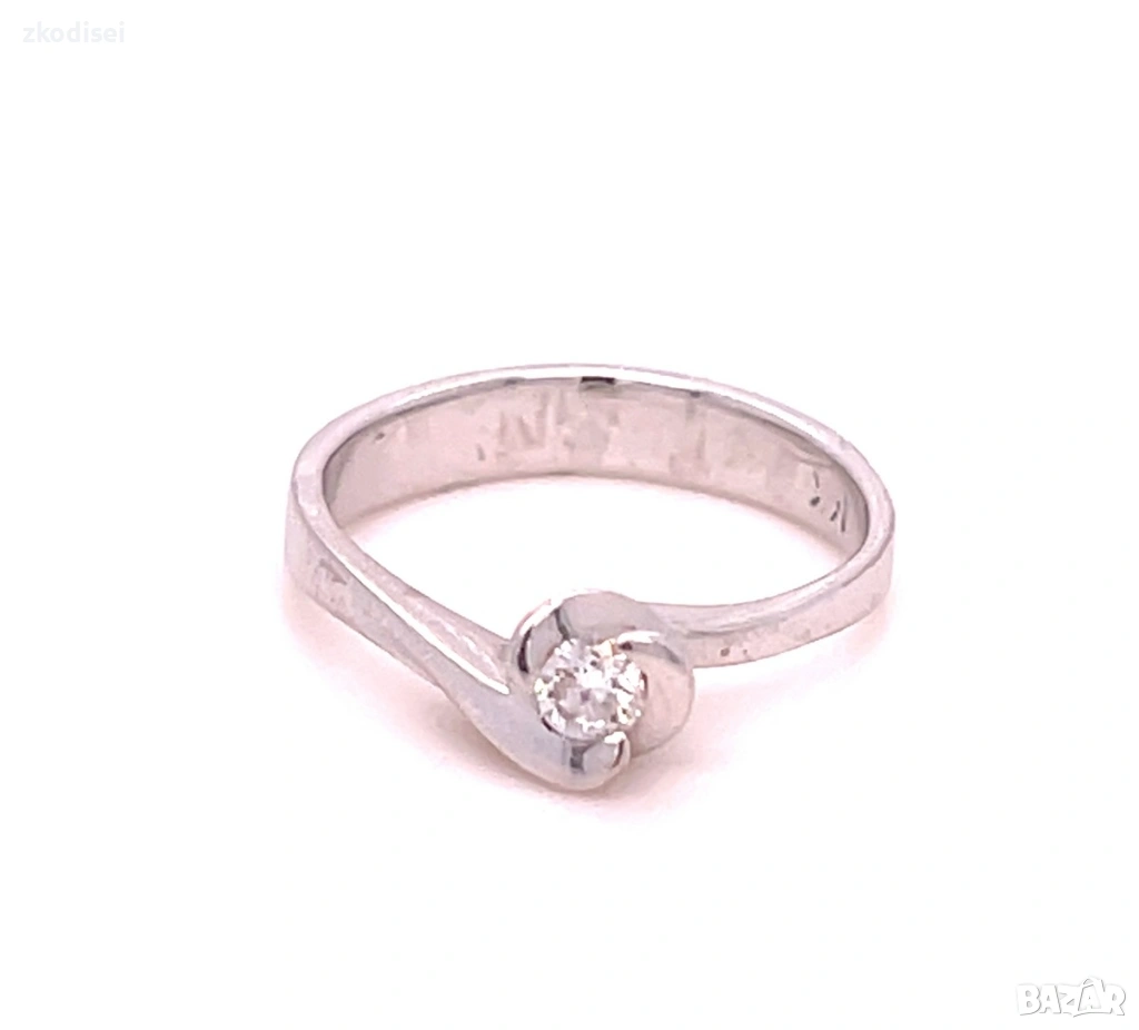 Златен дамски пръстен с диамант 2,52гр. размер:50 14кр. проба:585 модел:35723-6, снимка 1