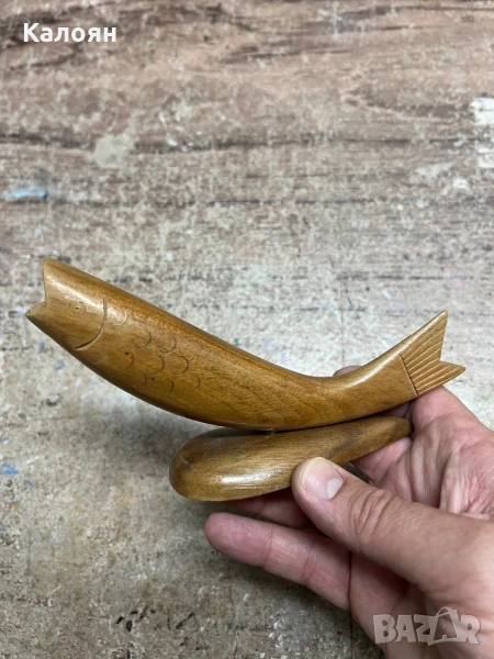 Дървена пластика златната рибка, снимка 1