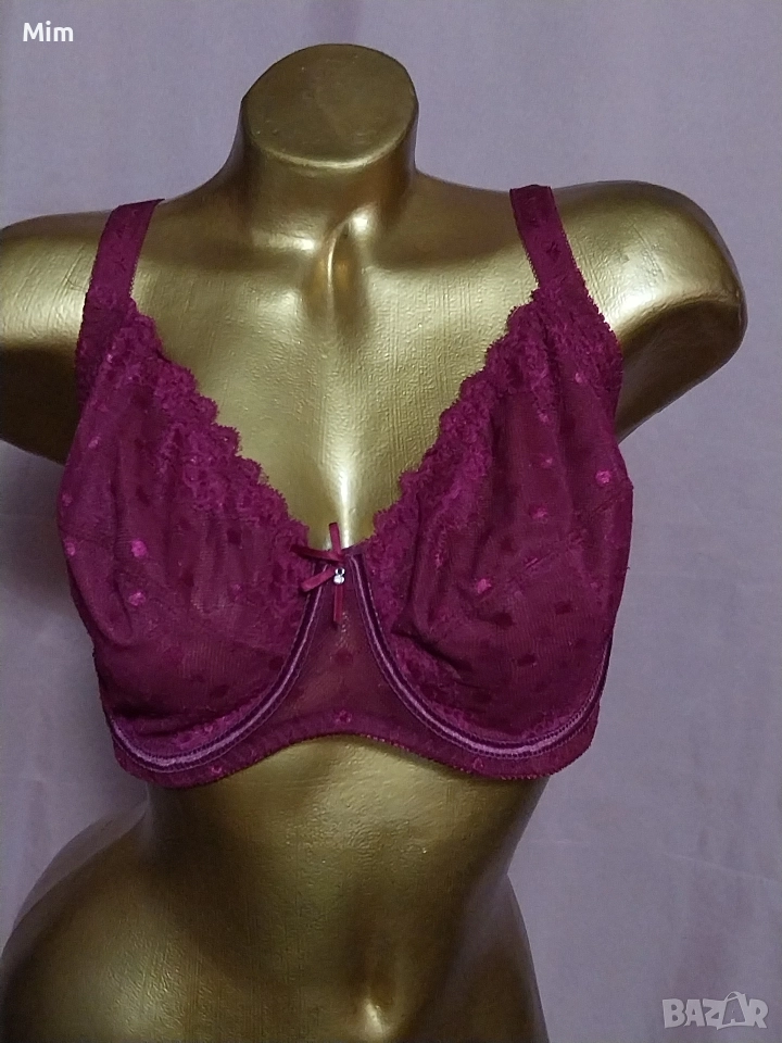 90 D Червен дантелен сутиен , снимка 1