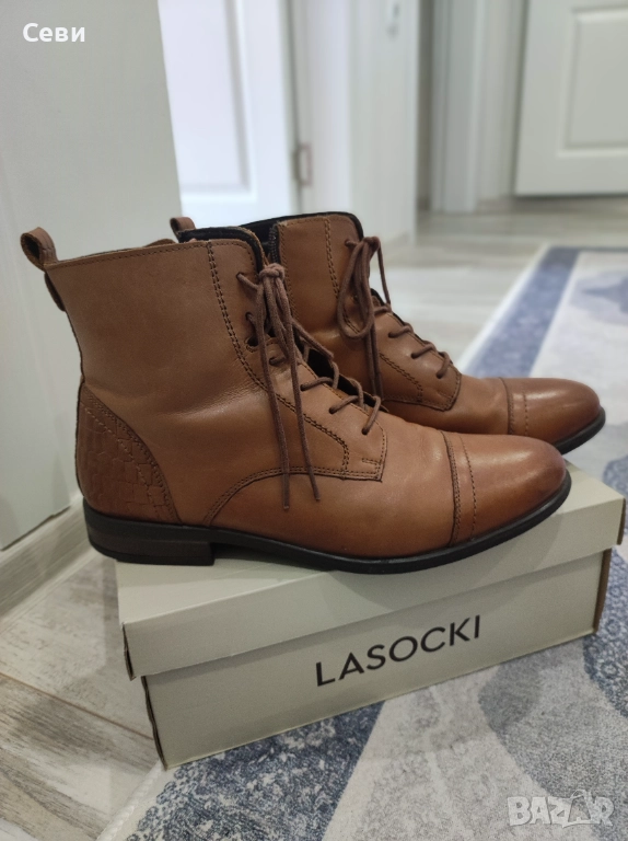 Дамски боти естествена кожа Lasocki, снимка 1