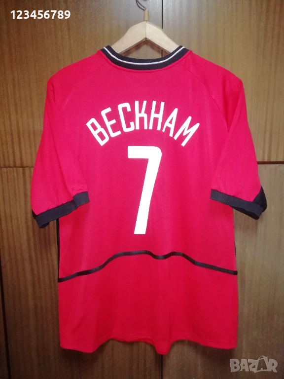 Manchester United Beckham Nike оригинална тениска фланелка Бекъм Манчестър Юнайтед екип 2002/2003, снимка 1