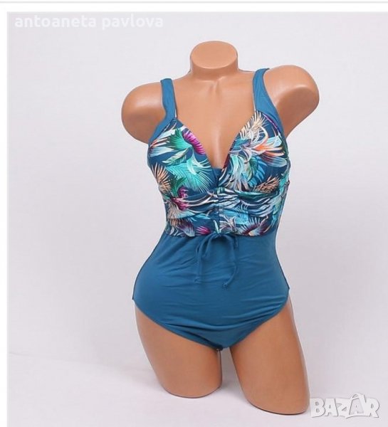 Цял бански в петролено  зелен цвят, снимка 1