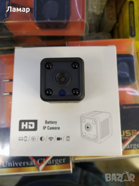 Мини WIFI IP охранителна шпионска камера FULL HD 1080p нощно виждане 160 градуса, снимка 1
