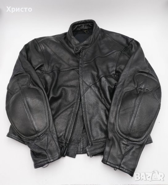 Кожено яке за мотор черно размер М размер 54 , снимка 1