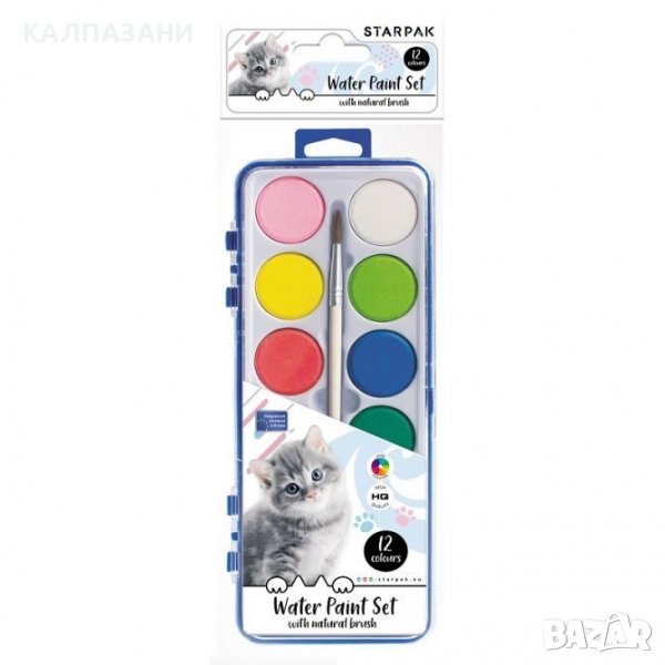 STARPACK водни бои 12 бр. Коте (426456), снимка 1