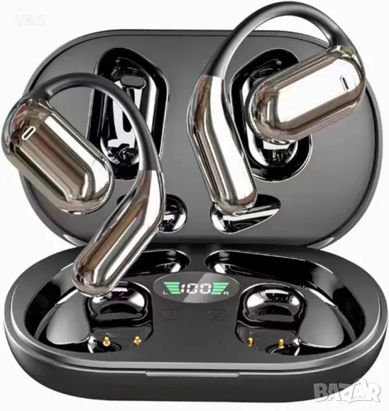 Слушалки с отворено ухо Bluetooth 5.4 Слушалки над ухото Слушалки Ергономичен дизайн Закачки за уши , снимка 1