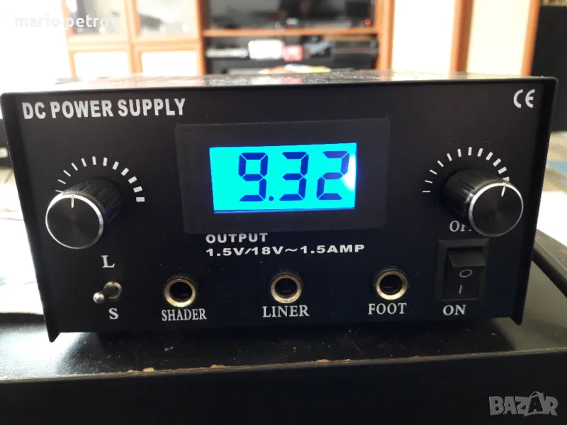 Захранване за игла за татуировки модел LCD Dual tattoo power supply 1,5-18V/1,5A, снимка 1