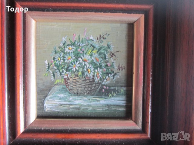 Стара картина рисувана масло 1, снимка 4 - Картини - 31338787