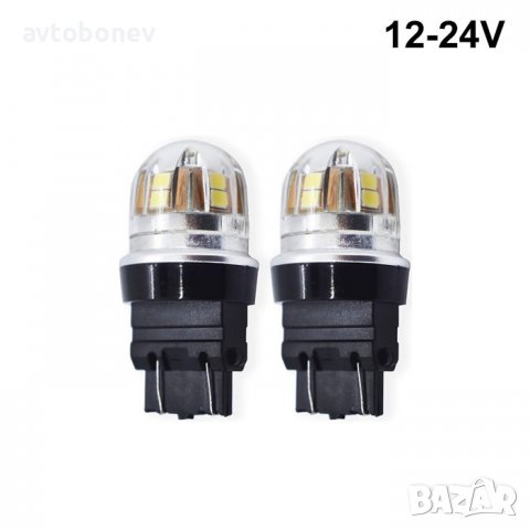 LED крушки PREMIUM с две светлини T20(W21/5W--W3X16Q) к-т /2бр./, снимка 2 - Аксесоари и консумативи - 38762757