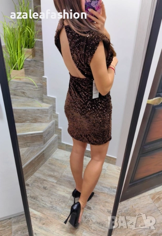 Рокля с пайети, снимка 3 - Рокли - 52710926