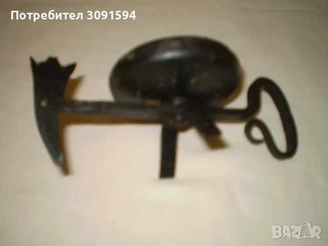 Свещник ковано желязо за една свещ декорация за дома, снимка 2 - Декорация за дома - 48856179