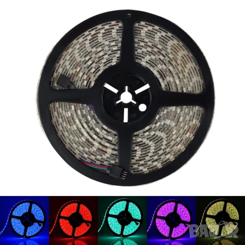 10M RGB LED лента 5050 SMD IP65 Bluetooth, снимка 2 - Лед осветление - 50934710