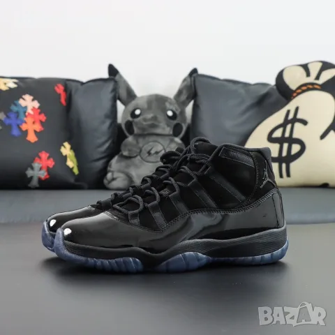 !НОВИ! Air Jordan 11 Retro | Black/Cap and Gown | + КУТИЯ, снимка 2 - Маратонки - 55750511