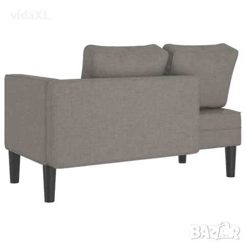 vidaXL Кушетка с възглавници, таупе, текстил, снимка 5 - Кушетки - 56147438