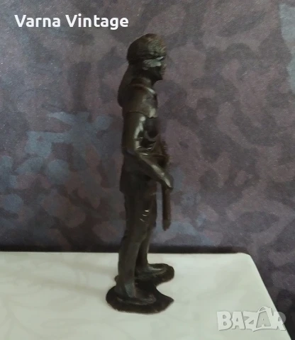 Войници. Трапер с пушка. мащаб 150 мм (ДЗИ) СССР., снимка 2 - Колекции - 51211453