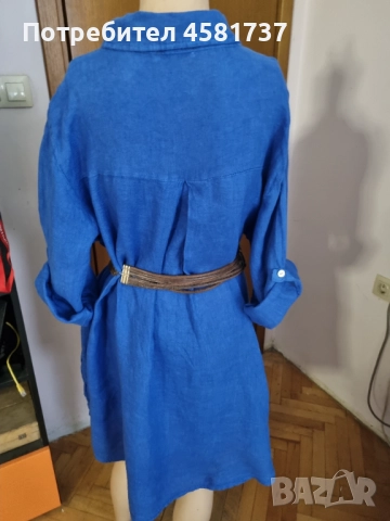 Ленена туника/ рокля тип риза, снимка 8 - Туники - 51878373