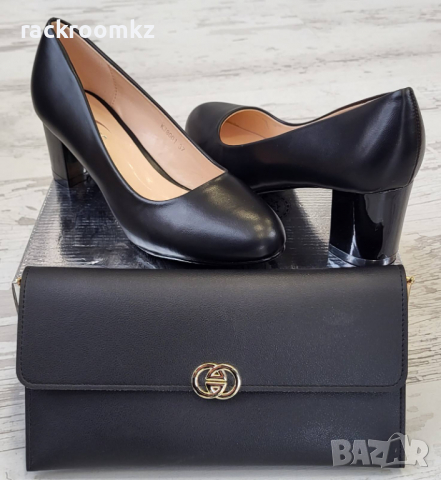 Дамски обувки в черен цвят на стабилен ток , снимка 2 - Дамски обувки на ток - 36535813