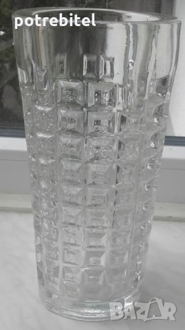 Ваза - стъкло / от социализЪма / 1970/80, снимка 2 - Вази - 29132662