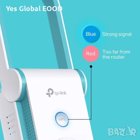 TP-Link WiFi ретранслатор AC1200 усилвател на сигнал с LAN порт, снимка 6 - Друга електроника - 52849404