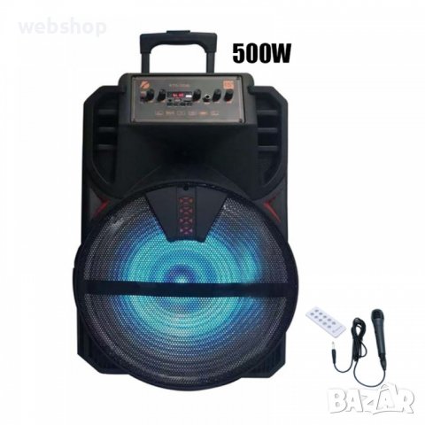 ПРЕНОСИМА КАРАОКЕ ТОНКОЛОНА KTS 1539, 15 ИНЧА, 500 ВАТА, снимка 1