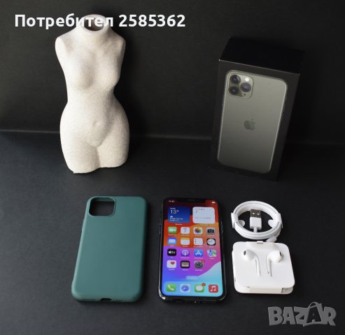 iPhone 11 Pro Midnight Green 64 Gb 100% Батерия, снимка 1 - Apple iPhone - 44182834