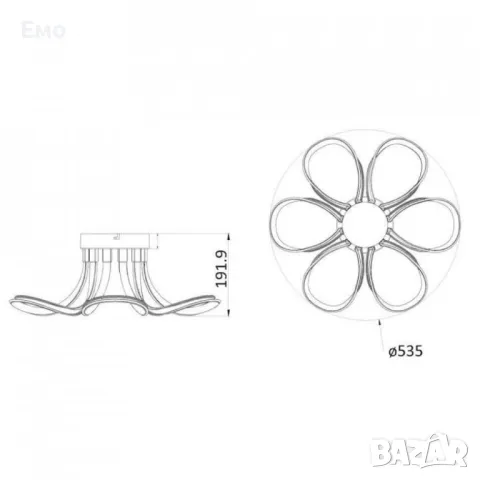 LED плафон - 40W, IP20, 4000 K, снимка 2 - Лед осветление - 48642002