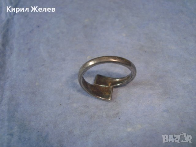 СТАР СРЕБЪРЕН АРТ ДЕКО СТИЛ ПРЪСТЕН ВИСОКА ПРОБА СРЕБРО РЪЧНА МАЙСТОРСКА РАБОТА 27296, снимка 9 - Пръстени - 36868862