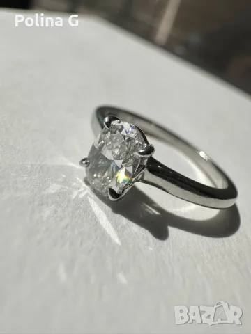 Оригинален Tiffany & Co. платинен годежен пръстен с диамант 0.53 ct – G / VS2