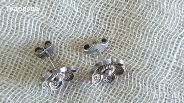 Старинни сребърни филигранни обици, снимка 2 - Антикварни и старинни предмети - 40045265