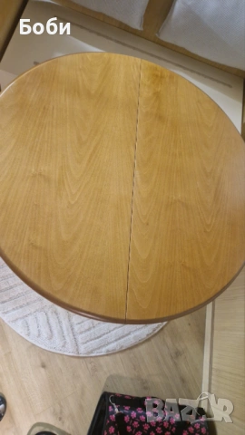 Трапезна кръгла маса - масив, снимка 3 - Маси - 53065944