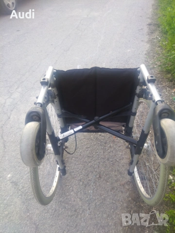 Сгъваема инвалидна рингова количка, липсва левия подкакътник, снимка 7 - Инвалидни колички - 54099724