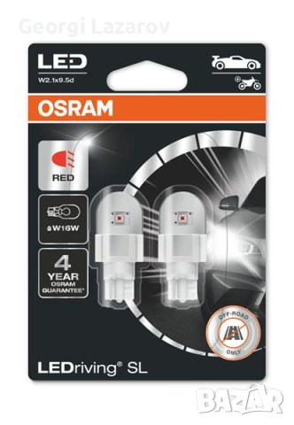 W16W 12V W2.1x9.5d LED КРУШКА OSRAM