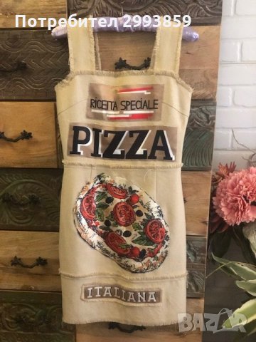 Рокля Долче*D&G pizza printing dress, снимка 3 - Рокли - 34132042